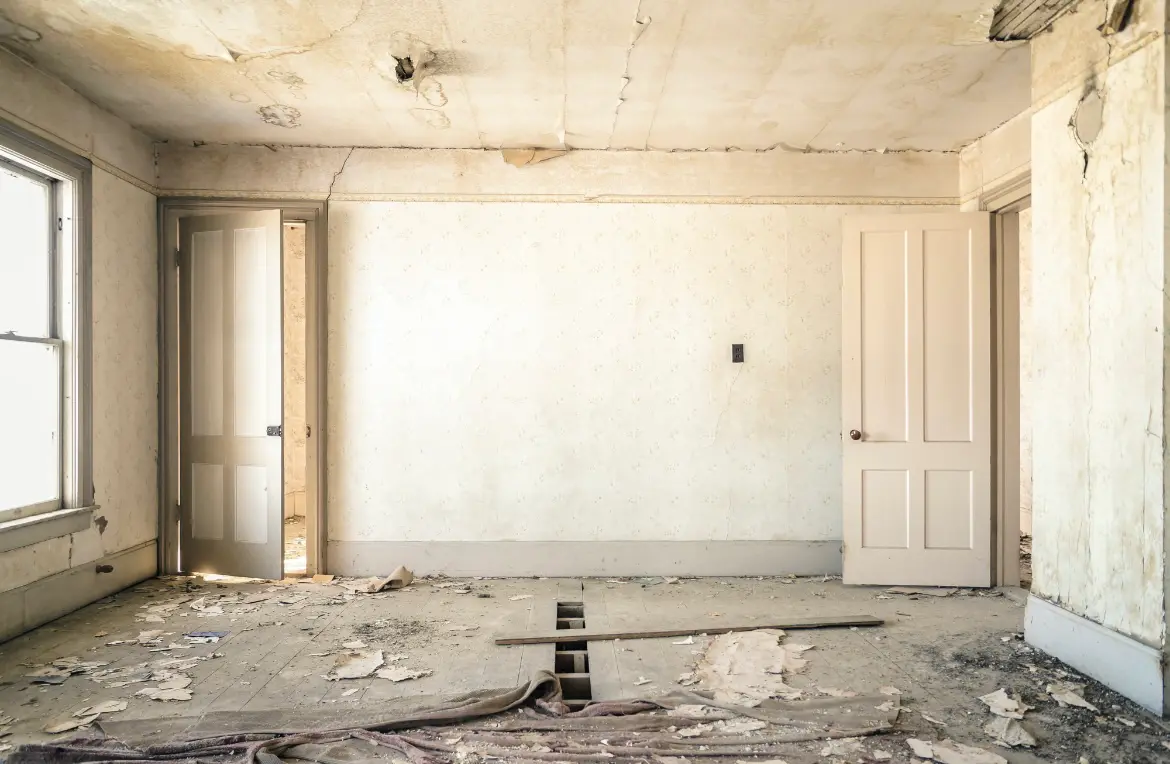 Waste disposal crew managing a cleanout project in Tucson Mountains
